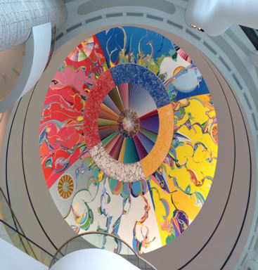 The “Morning Star” Painting, painted on the roof of the Canadian Museum of History.